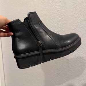 Clarks Black Combat & Moto Boots